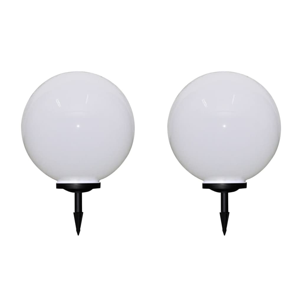 Utendørs LED-lamper for hagesti 2 stk 50 cm med jordpinne