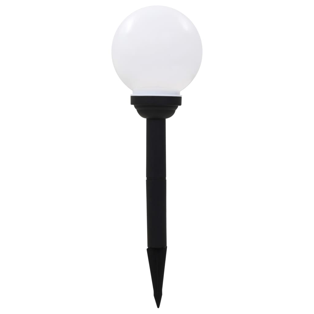 Utendørs sollampe 6 stk LED kuleformet 20 cm RGB