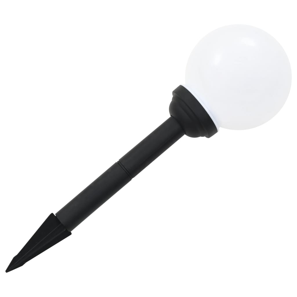 Utendørs sollampe 6 stk LED kuleformet 20 cm RGB