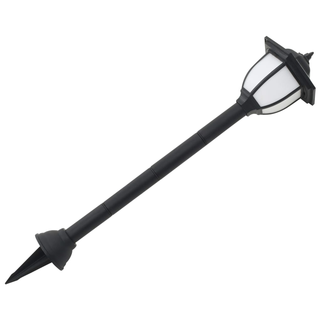 Utendørs sollampe 6 stk LED svart vidaXL