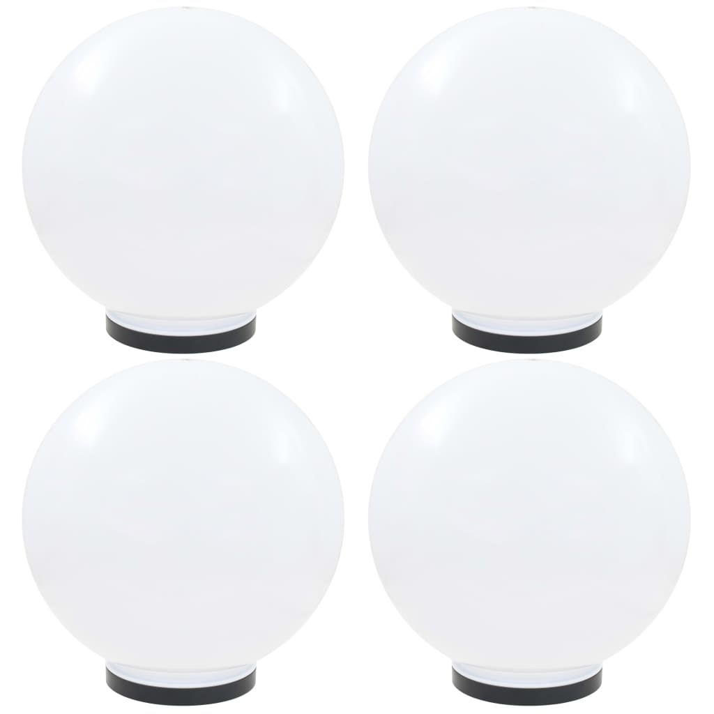 LED-kulelamper 4 stk sfærisk 40 cm PMMA