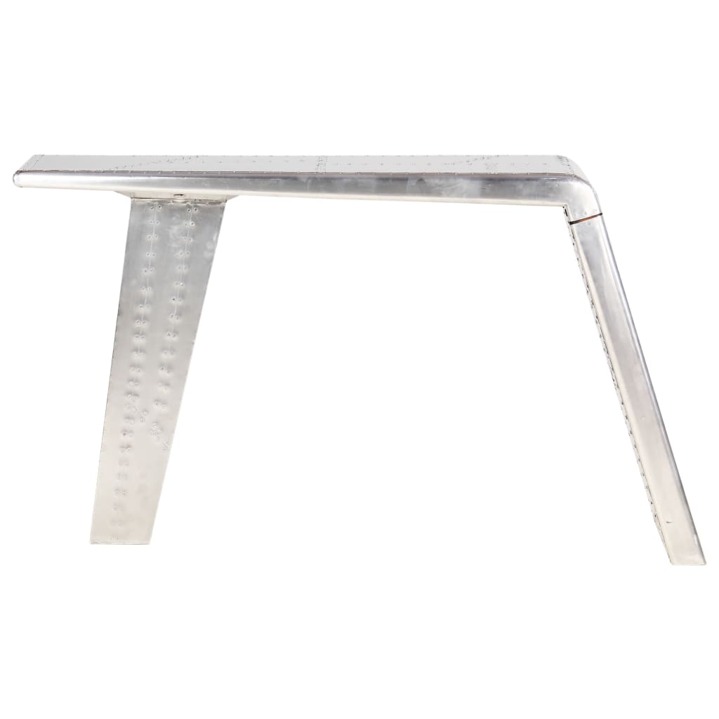 Aviator skrivebord sølv 112x50x76 cm metall vidaXL