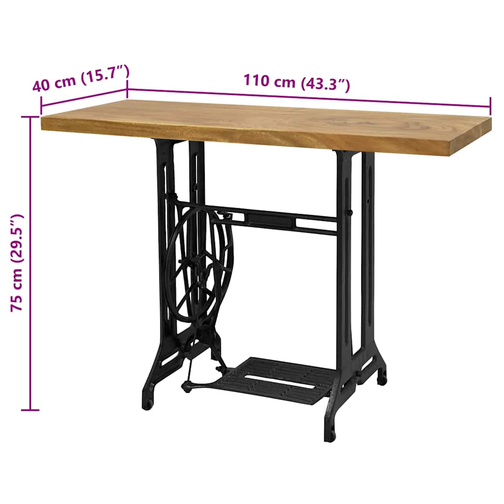 Konsollbord til symaskin 110x40x75 cm