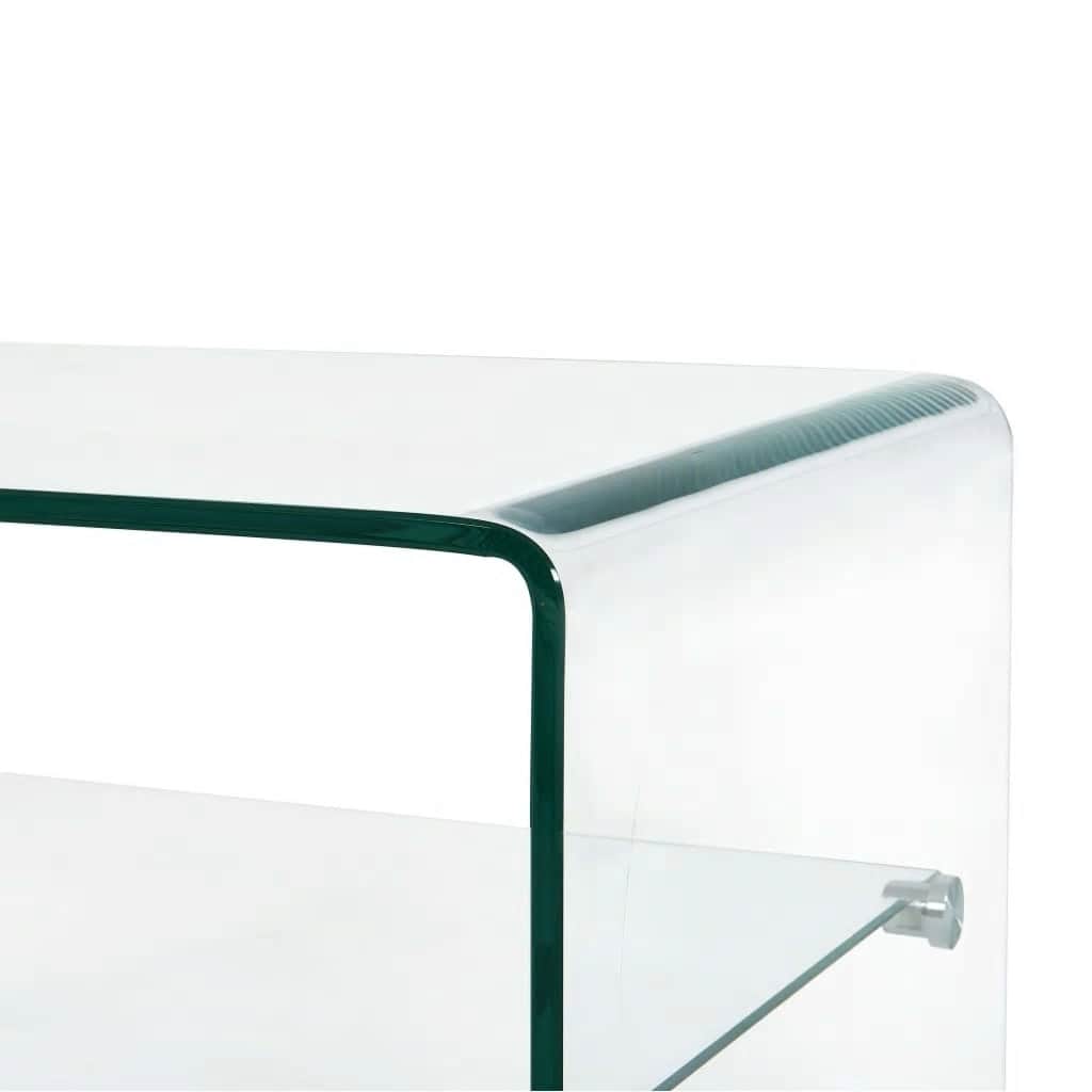 Salongbord klart 50x45x33 cm herdet glass
