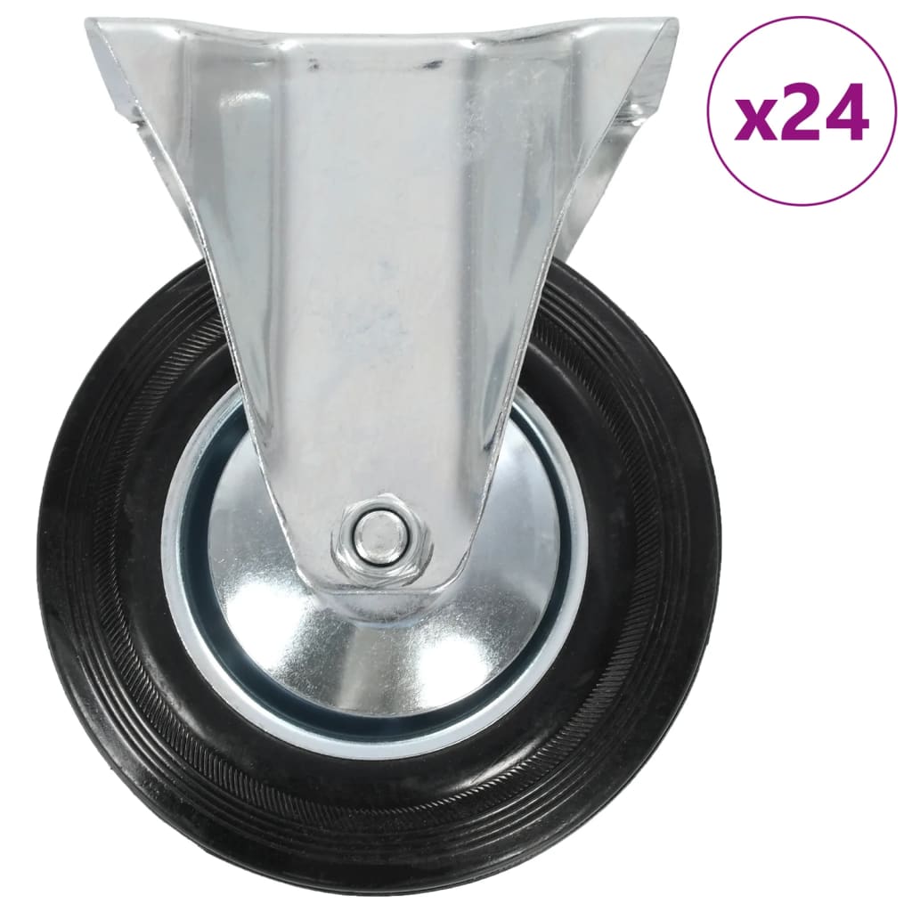 Faste hjul 24 stk 160 mm