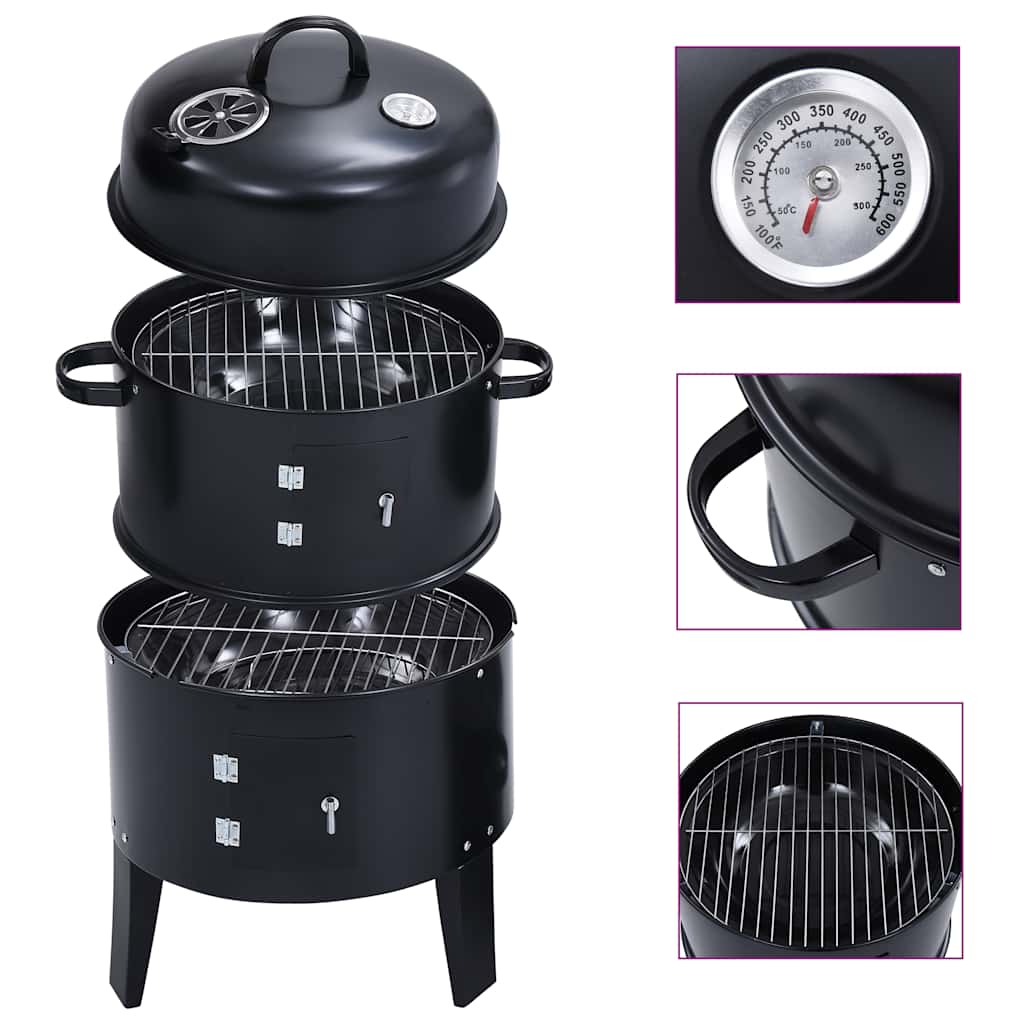 3-i-1 Røykgrill 40x80 cm vidaXL