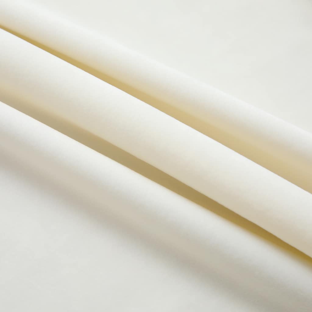 Lystette gardiner med kroker 2 stk fløyel beige 140x175 cm