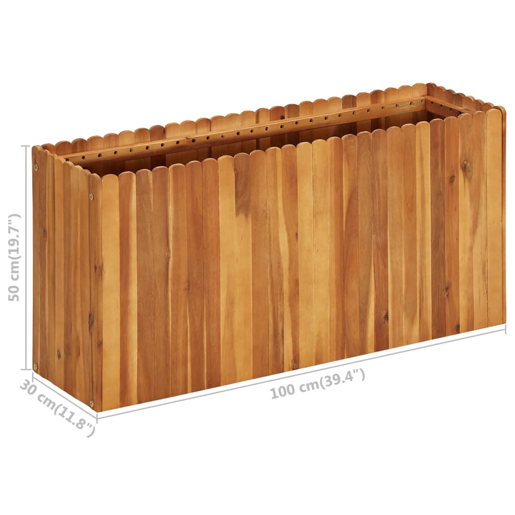 Høybed 100x30x50 cm heltre akasie