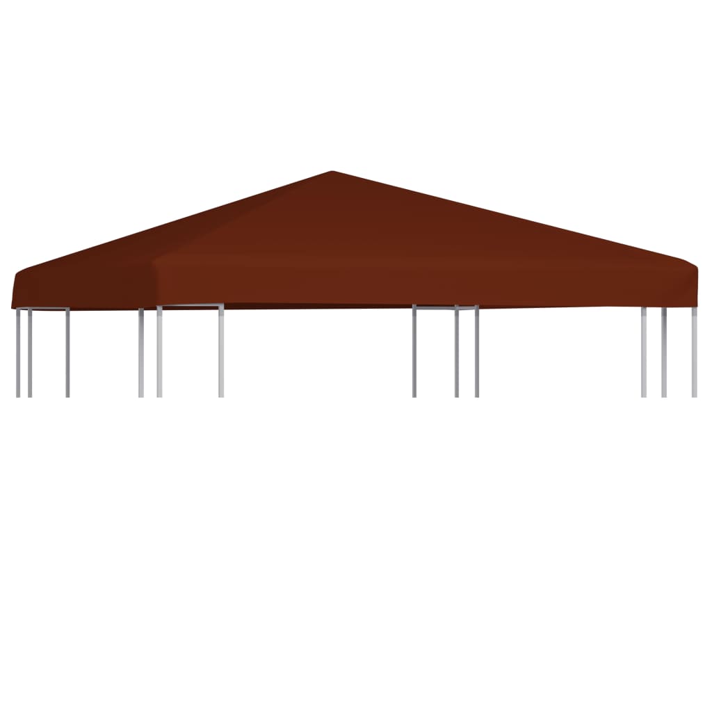 Toppduk til paviljong 310 g/m² 3x3 m terrakotta