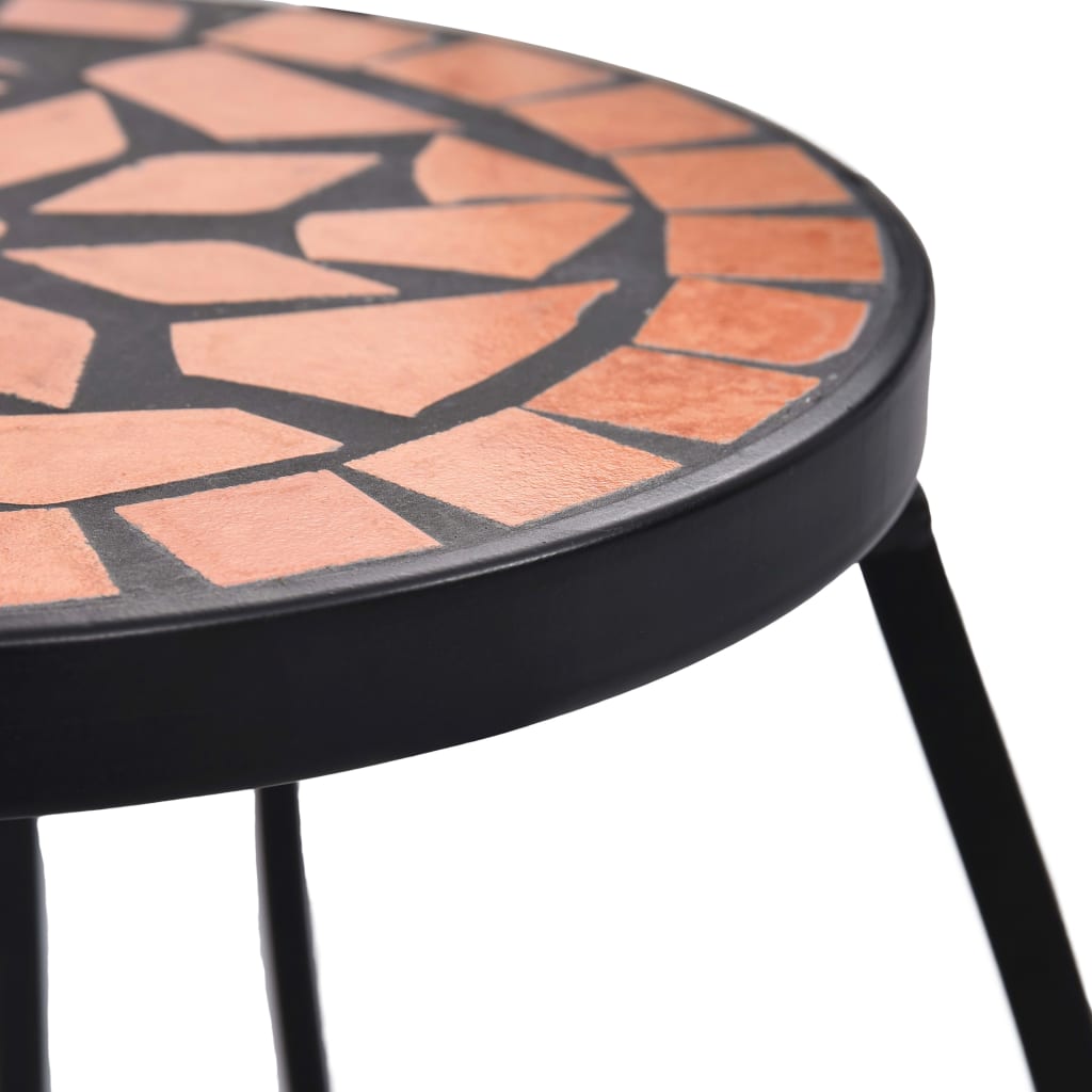 Mosaikkbord 3 stk terrakotta keramikk