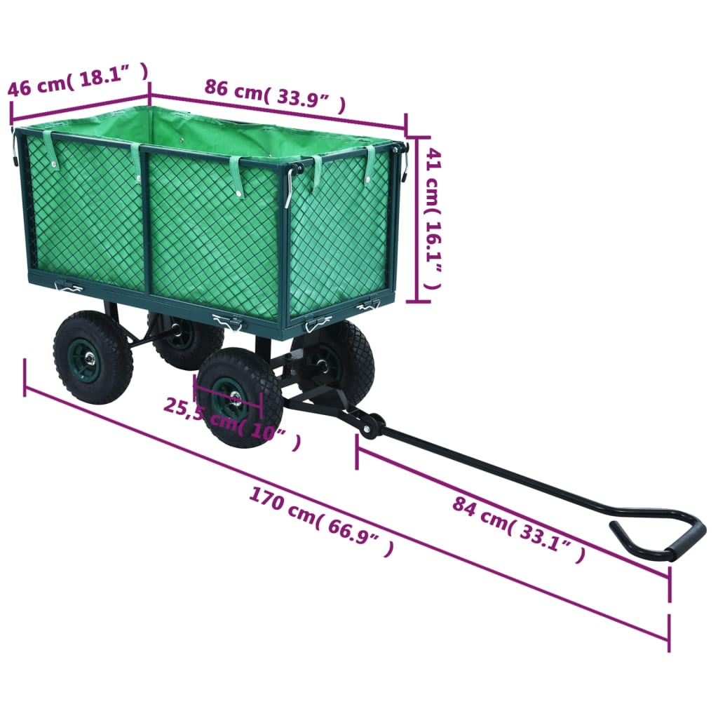 Håndtralle hage grønn 350 kg