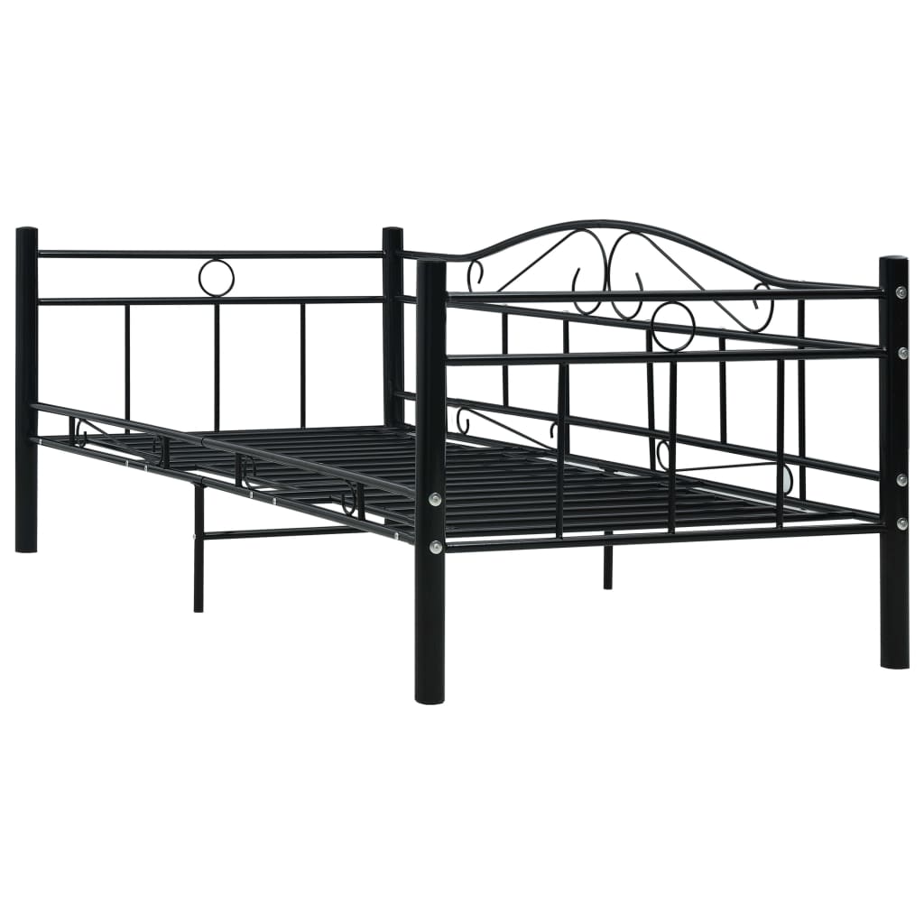 Ramme til dagseng svart metall 90x200 cm
