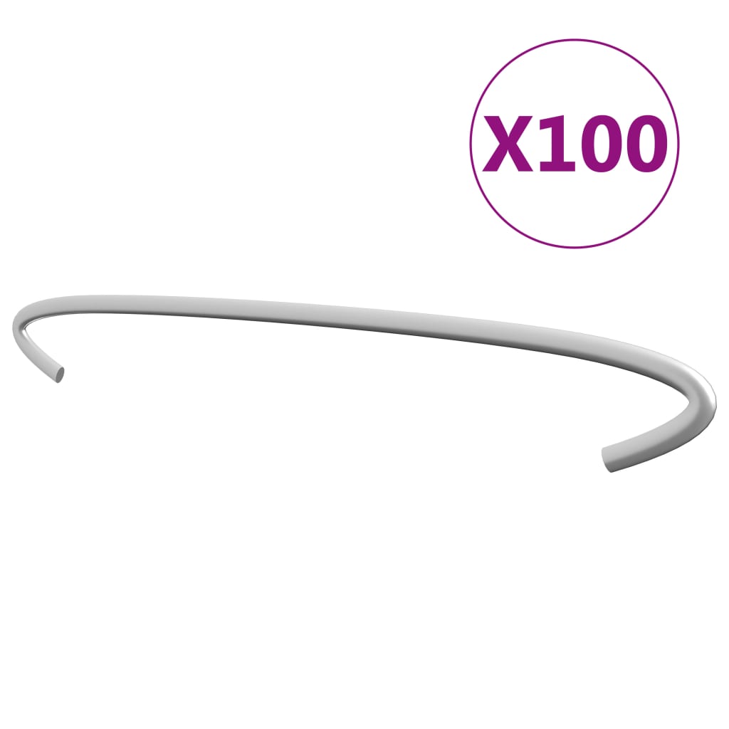 Kroker til gabion 100 stk galvanisert stål 30 cm vidaXL