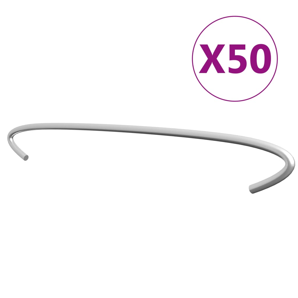 Kroker til gabion 50 stk galvanisert stål 50 cm vidaXL