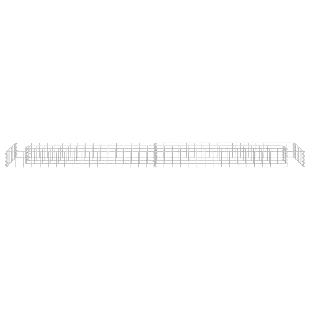 Gabion høybed galvanisert stål 180x30x10 cm