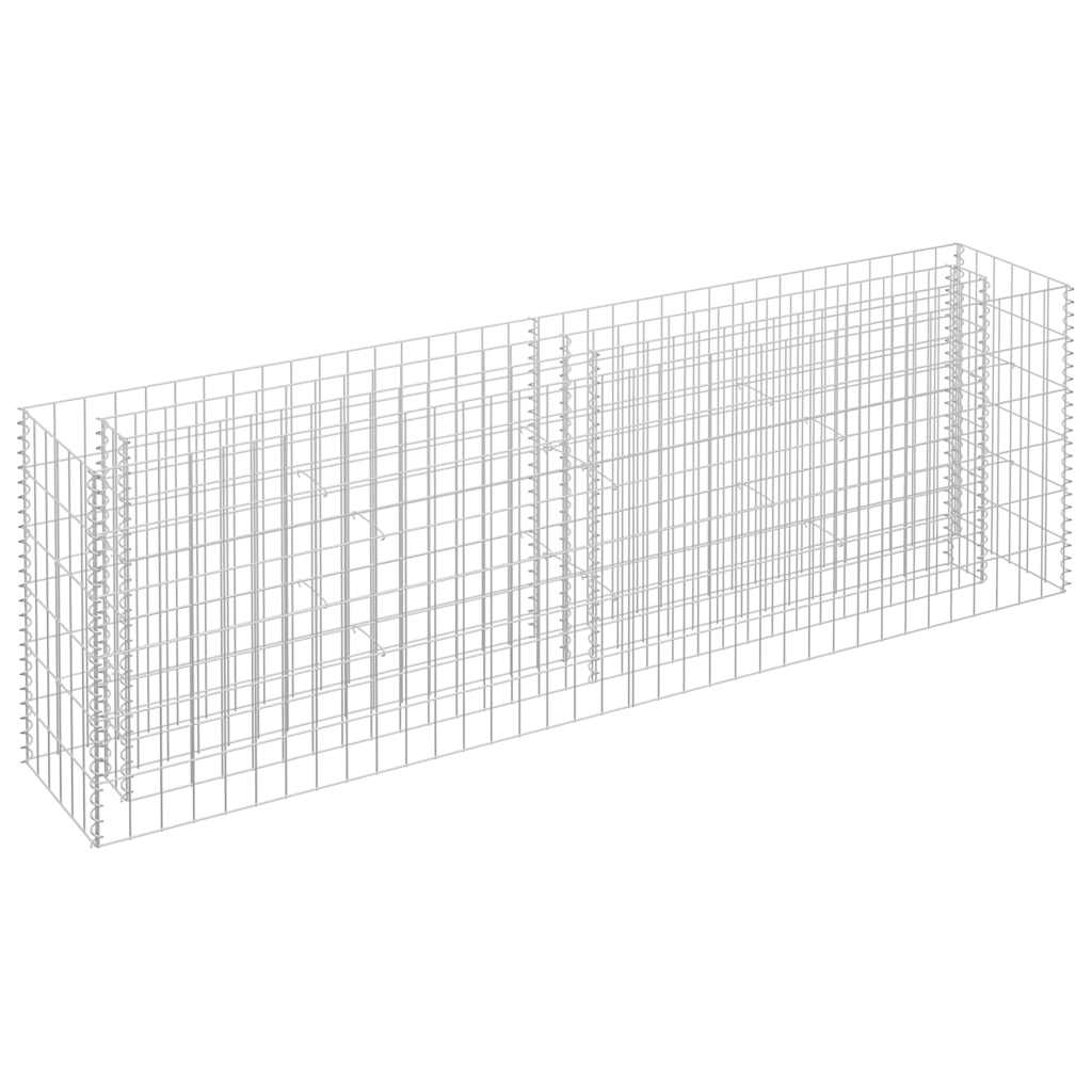 Gabion høybed galvanisert stål 180x30x60 cm vidaXL