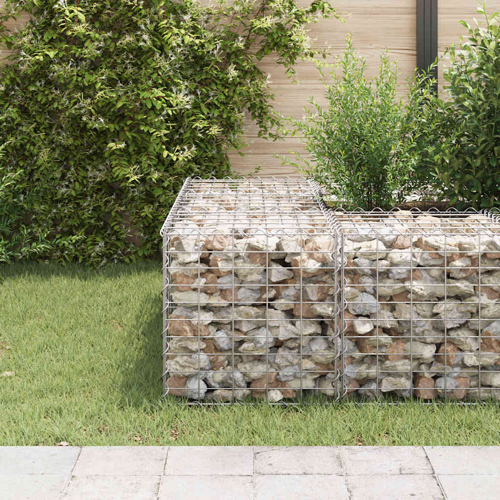 Gabion høybed kubeformet ståltråd 50x50x50 cm