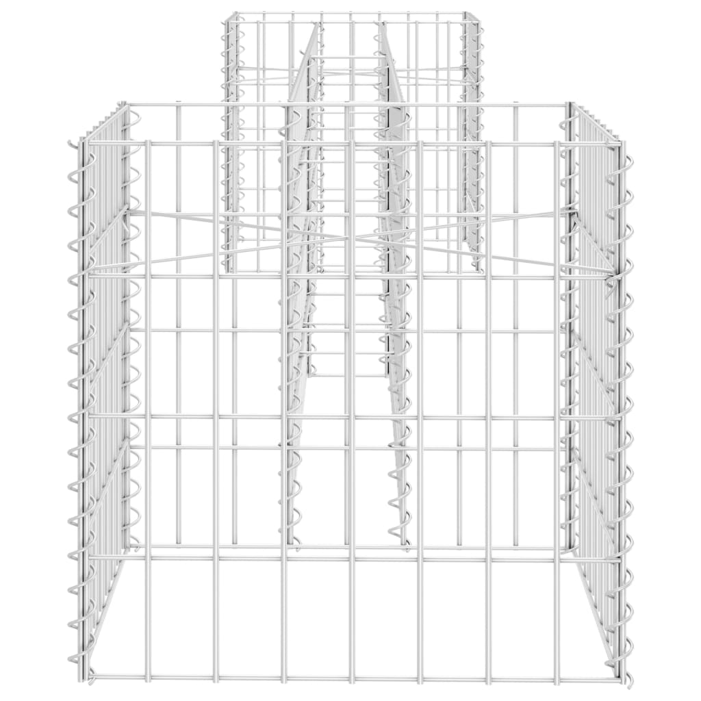 Gabion plantekasse H-formet ståltråd 260x40x40 cm