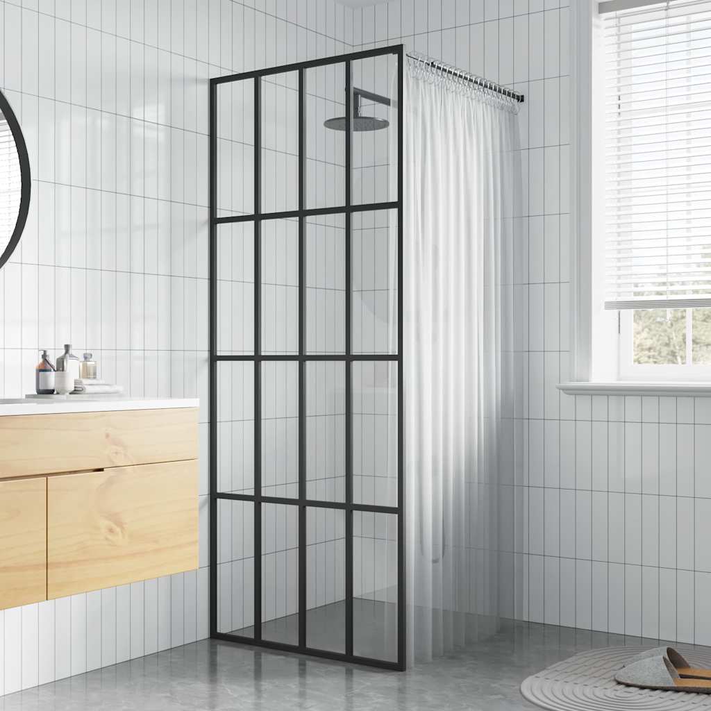 Dusjskjerm klart herdet glass 90x195 cm