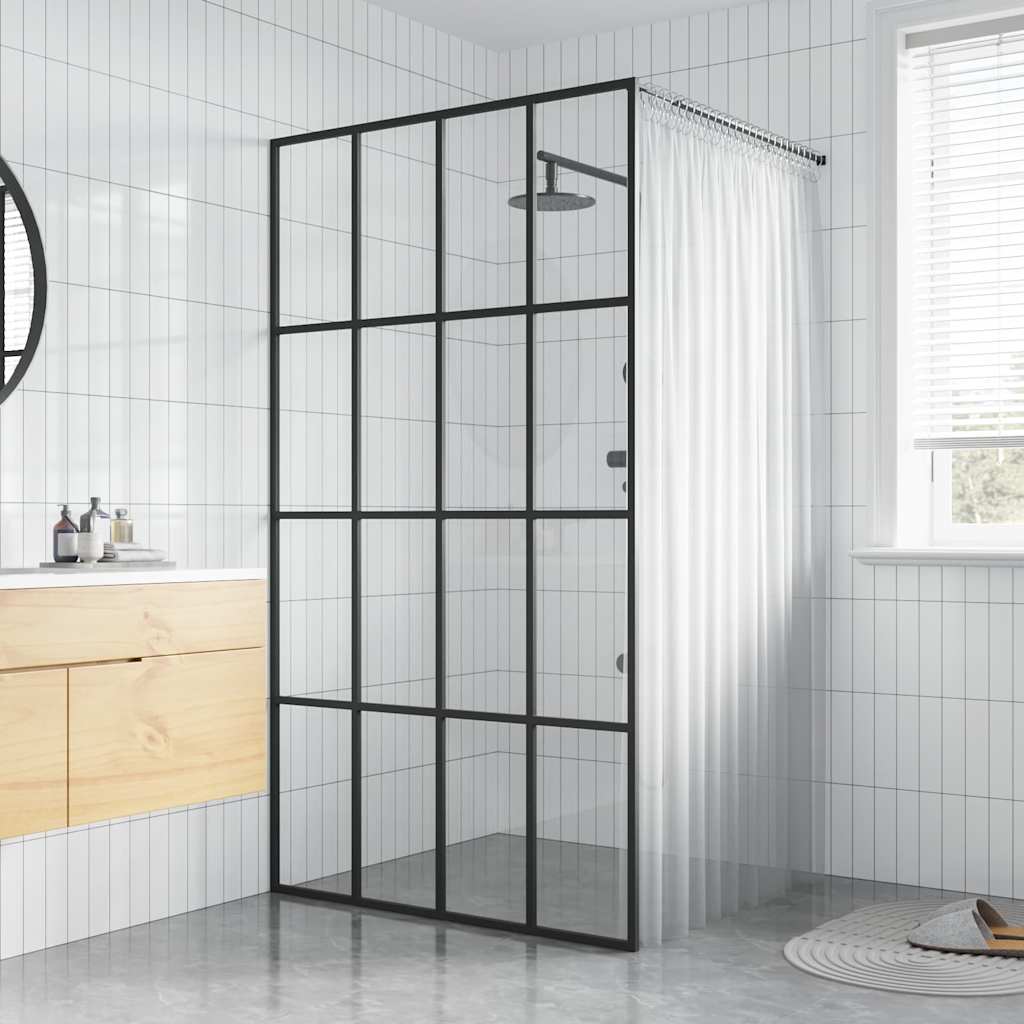 Dusjskjerm klart herdet glass 100x195 cm