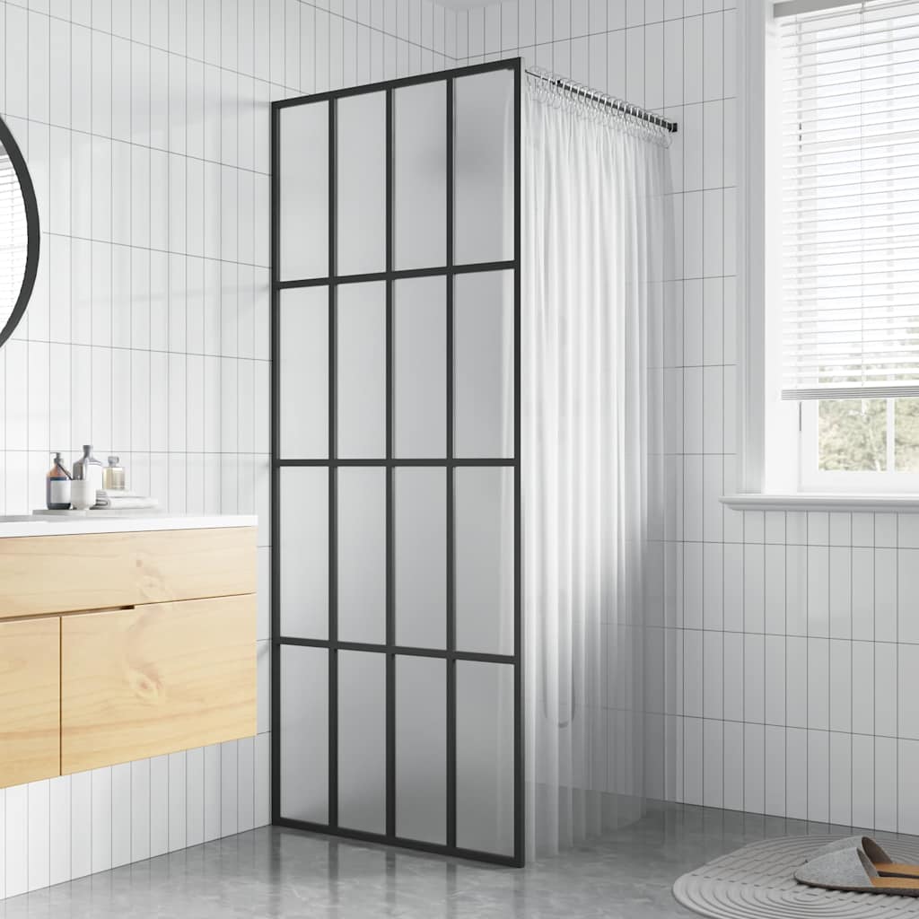 Dusjskjerm frostet herdet glass 90x195 cm