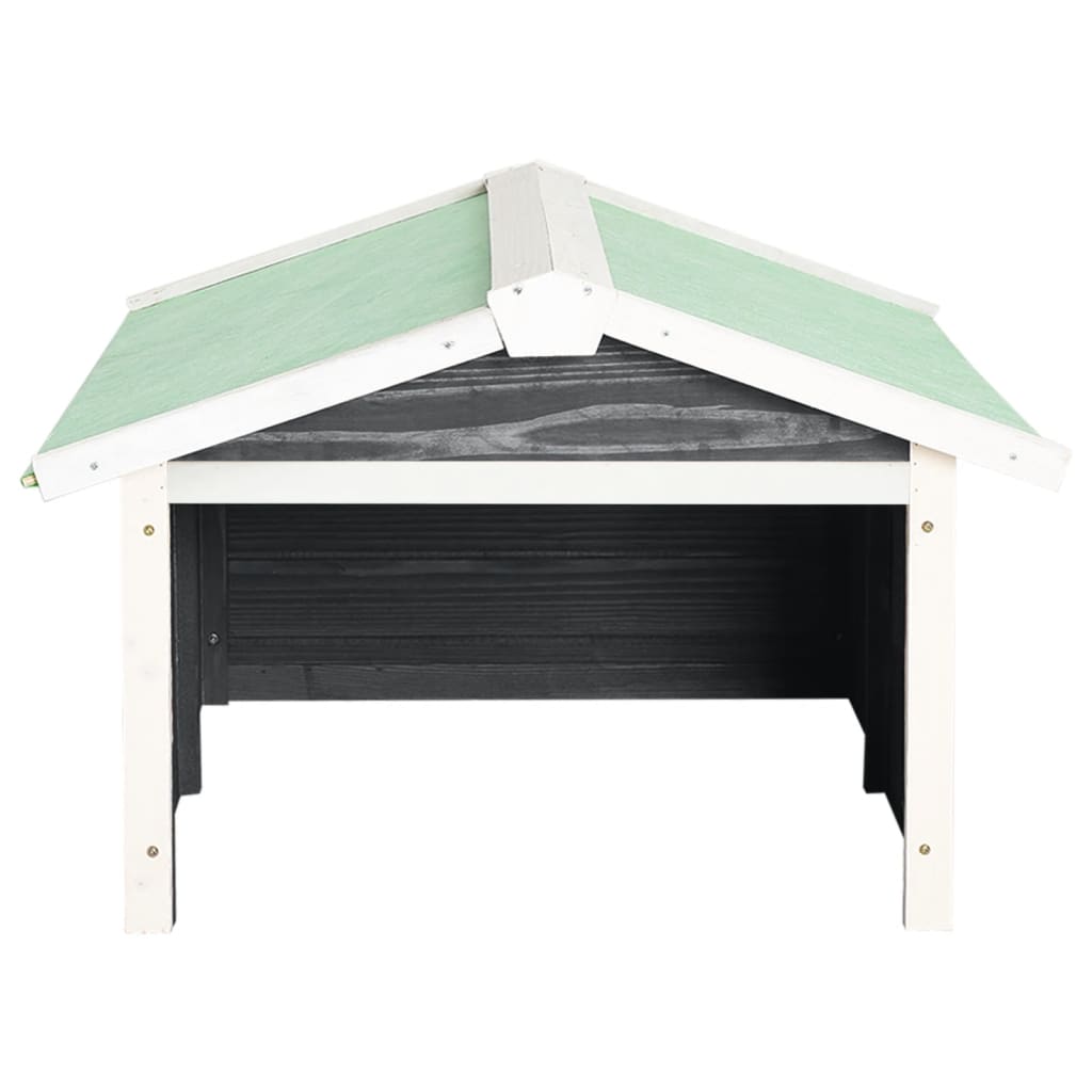Gressklipperhus grå og hvit 72x87x50 cm gran