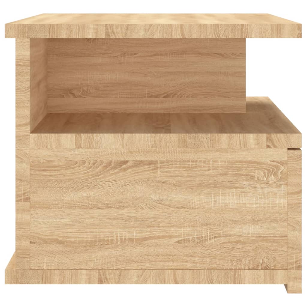 Flytende nattbord 2 stk sonoma eik 40x31x27 cm konstruert tre