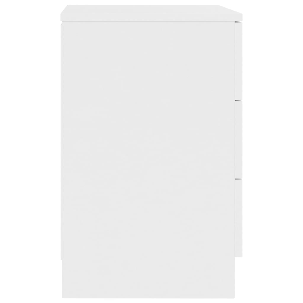 Nattbord 2 stk hvit 38x35x56 cm konstruert tre