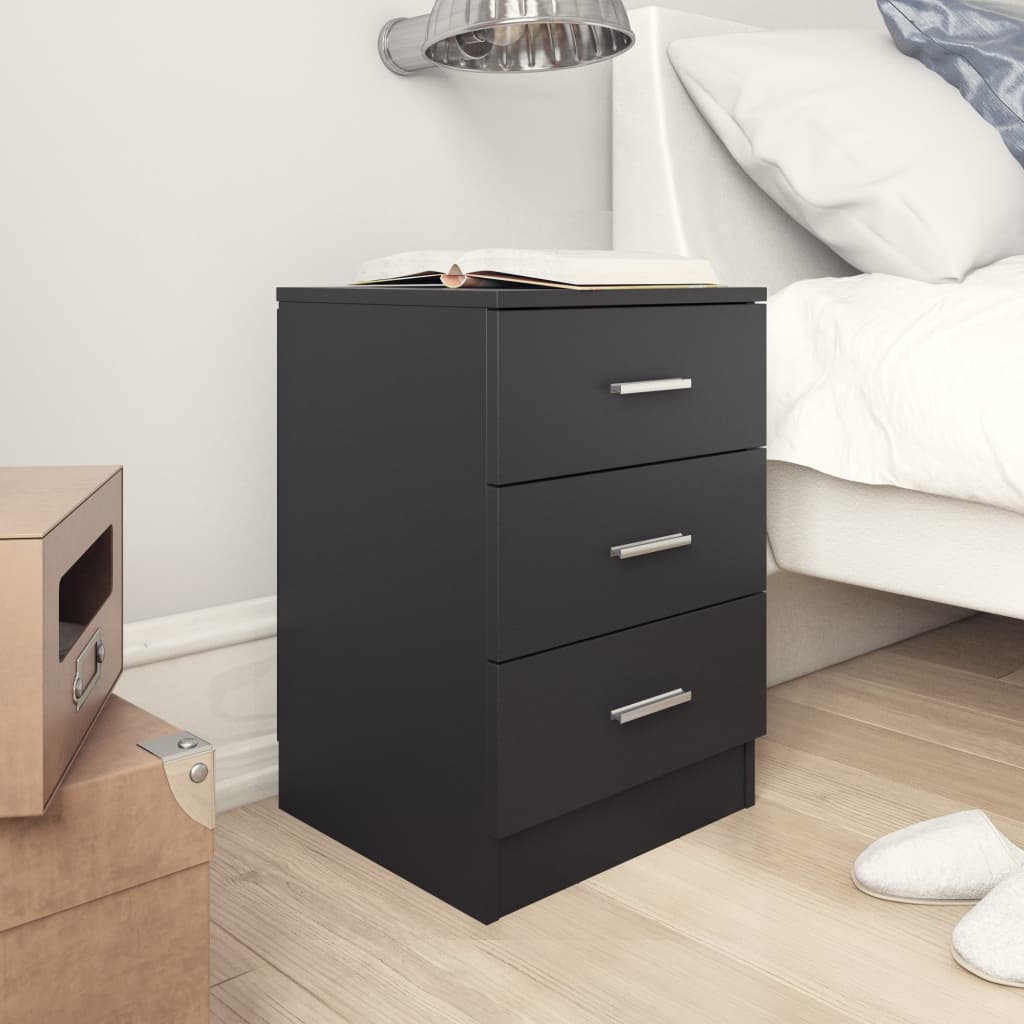 Nattbord 2 stk hvit 38x35x56 cm konstruert tre