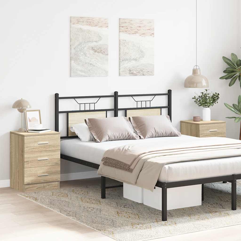 Nattbord 2 stk sonoma eik 38x35x56 cm konstruert tre vidaXL