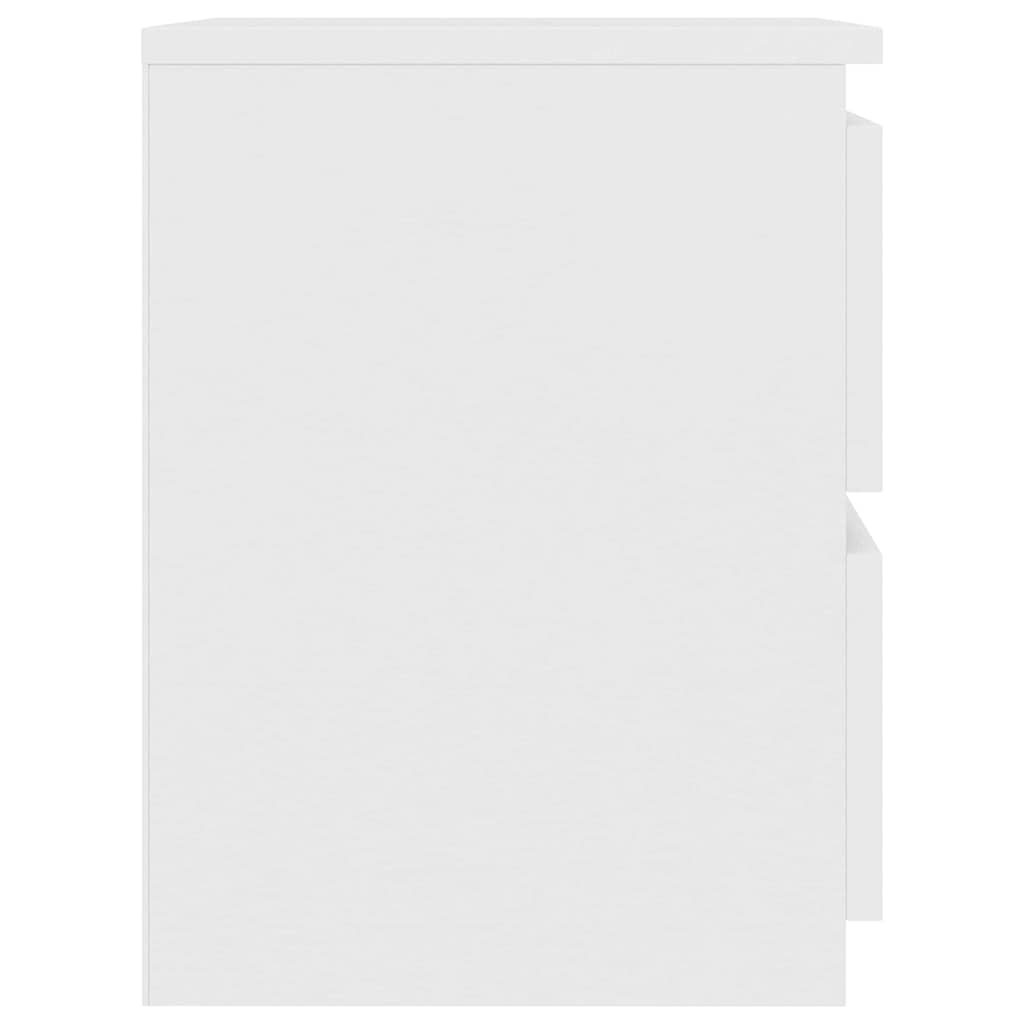 Nattbord 2 stk hvit 30x30x40 cm konstruert tre