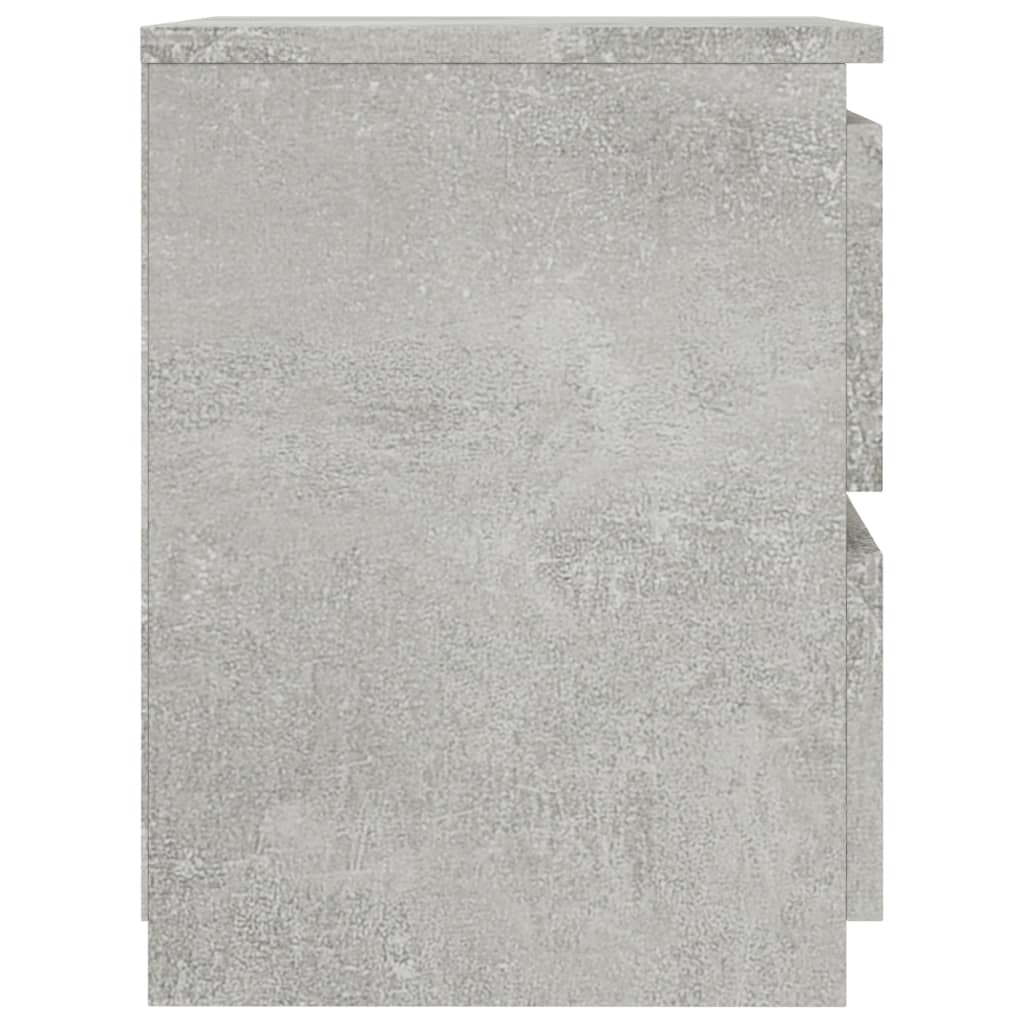 Nattbord 2 stk betonggrå 30x30x40 cm konstruert tre