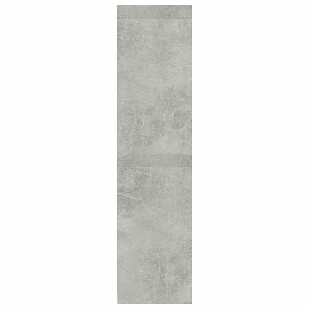 Garderobeskap betonggrå 100x50x200 cm sponplate