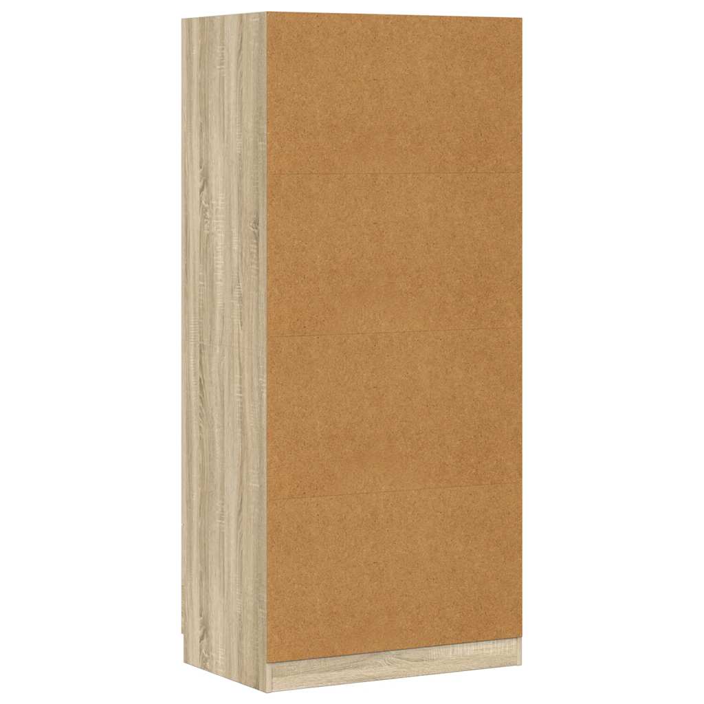 Garderobe sonoma eik 80x52x180 cm konstruert tre