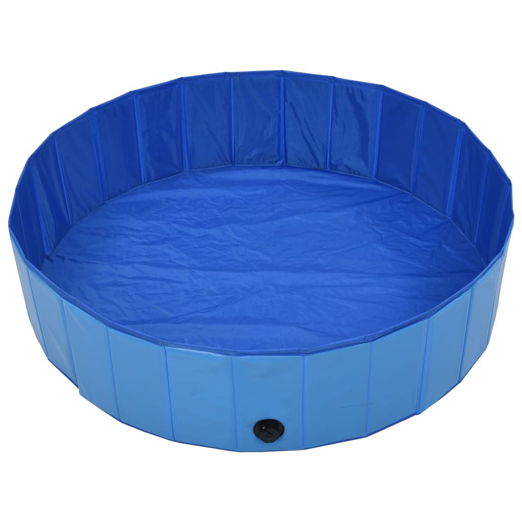 Sammenleggbart hundebasseng blå 120x30 cm PVC vidaXL