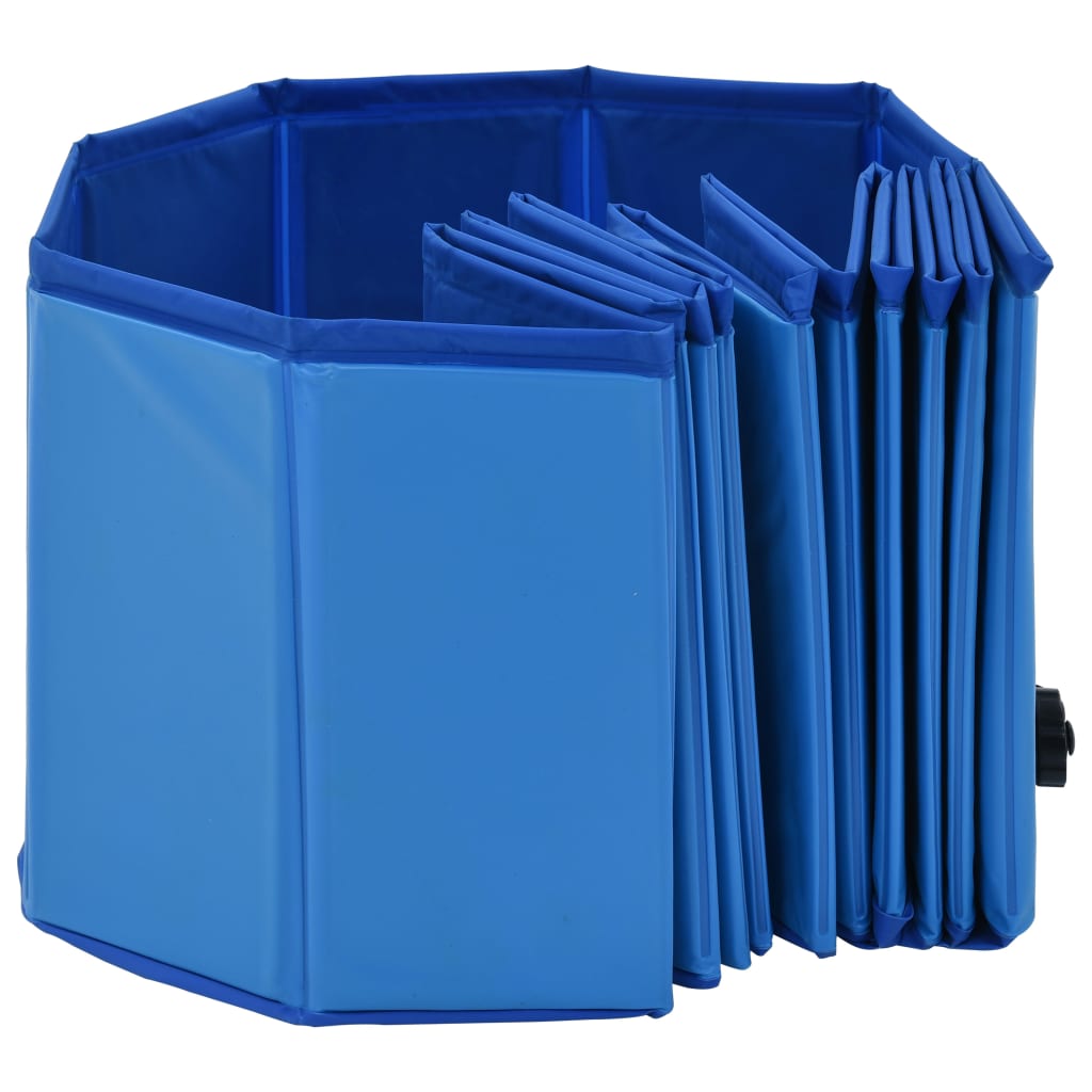 Sammenleggbart hundebasseng blå 120x30 cm PVC vidaXL