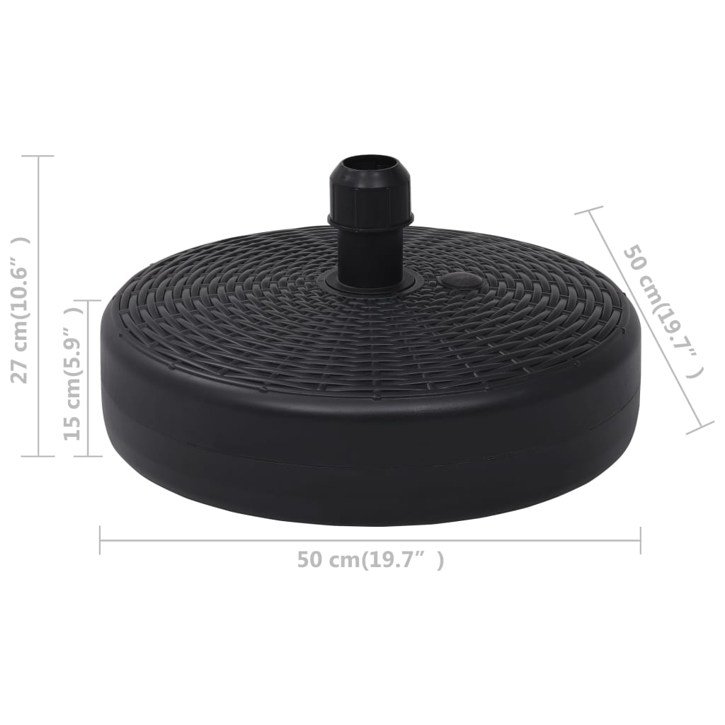 Parasollfot sand/vann 24 L svart