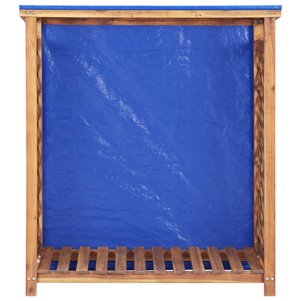 Vedskjul 105x38x115 cm heltre akasie