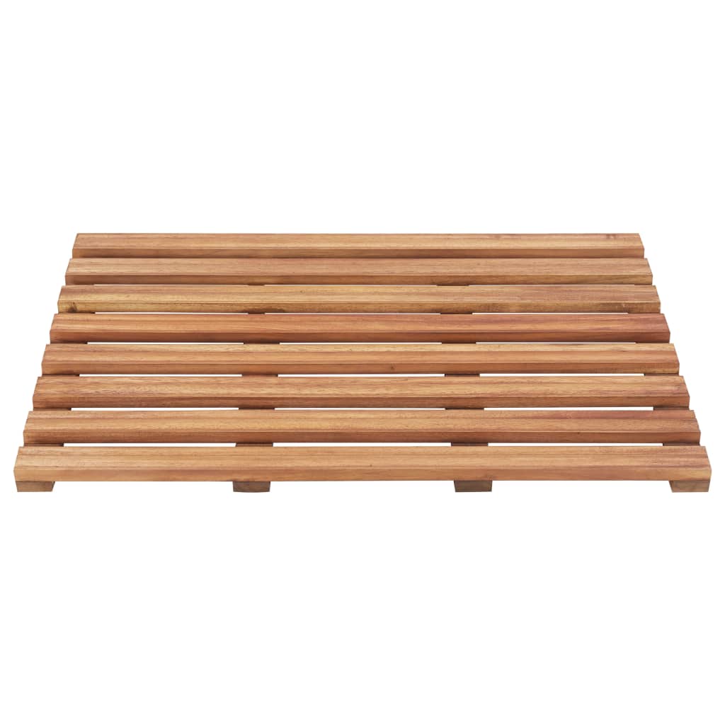 Badematter 2 stk heltre akasie 56x37 cm