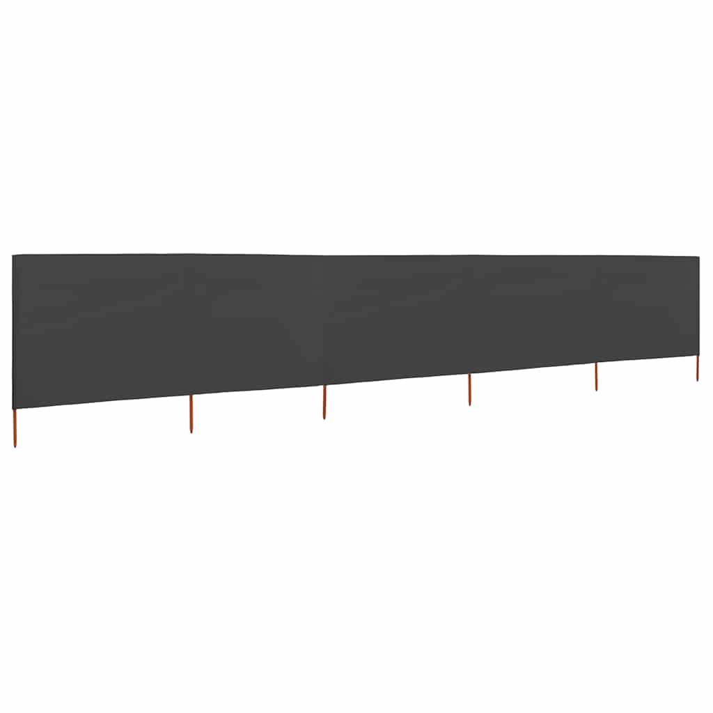 Vindskjerm 5 paneler stoff 600x120 cm antrasitt vidaXL