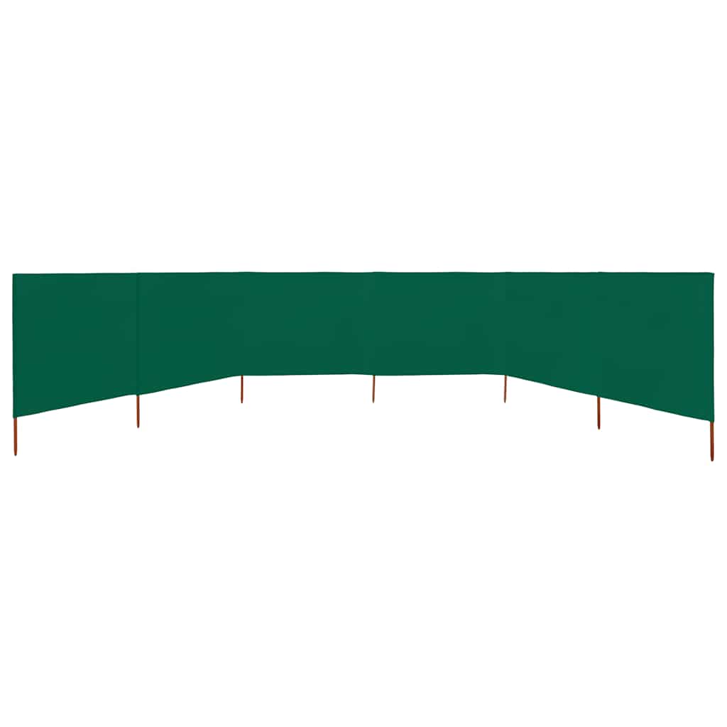 Vindskjerm 6 paneler stoff 800x160 cm grønn vidaXL
