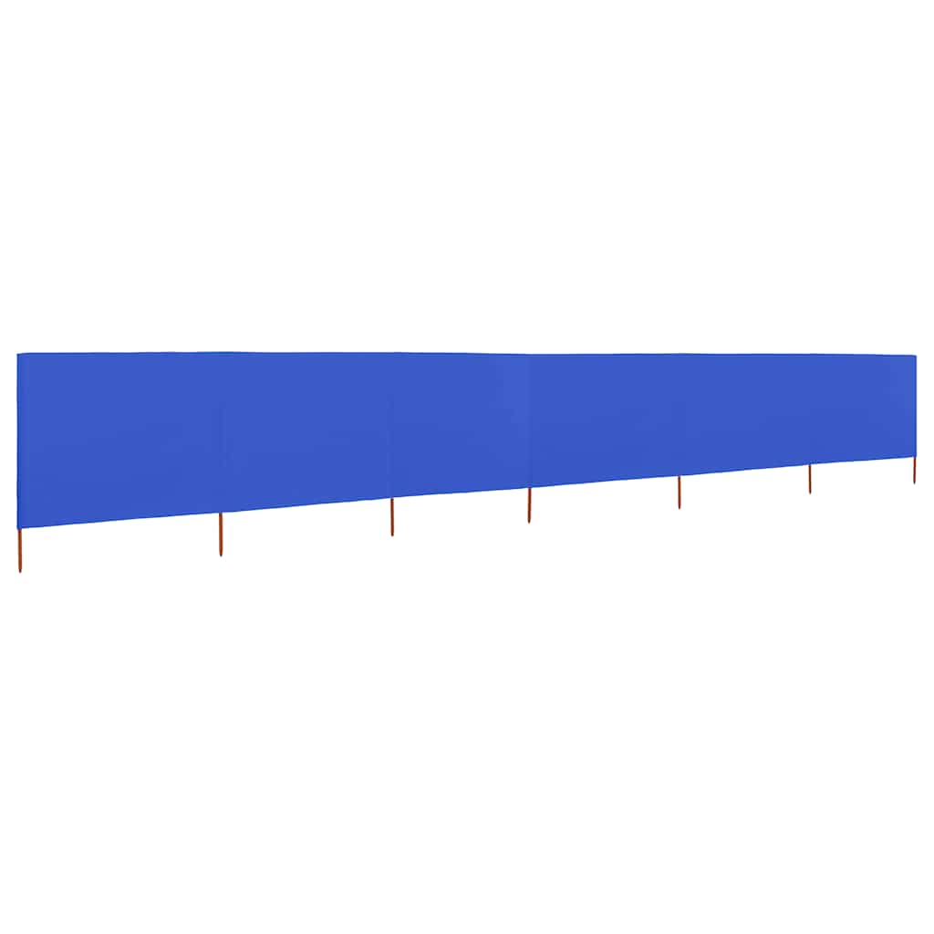 Vindskjerm 6 paneler stoff 800x160 cm asurblå vidaXL