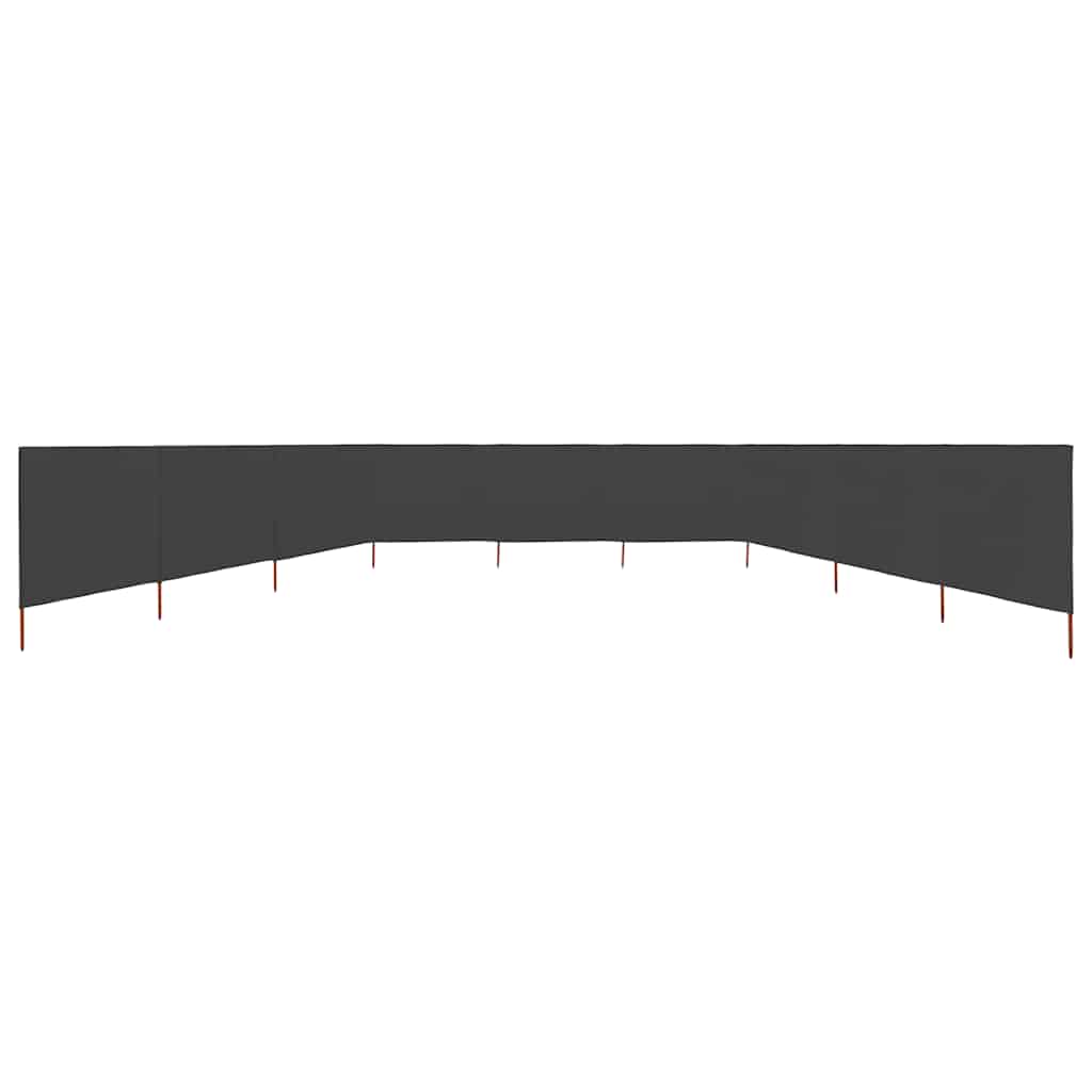 Vindskjerm 9 paneler stoff 1200x80 cm antrasitt vidaXL