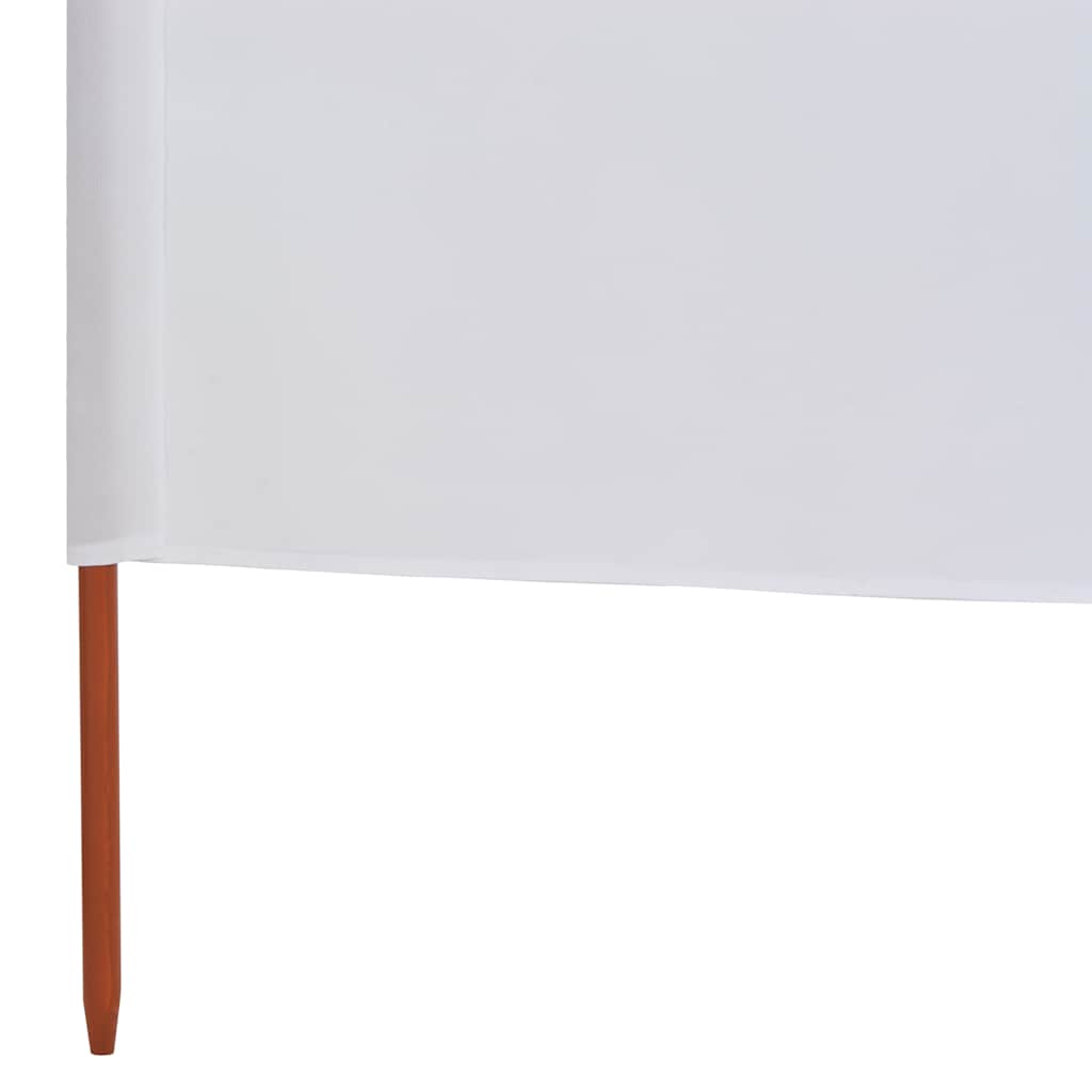 Vindskjerm 9 paneler stoff 1200x160 cm sandhvit