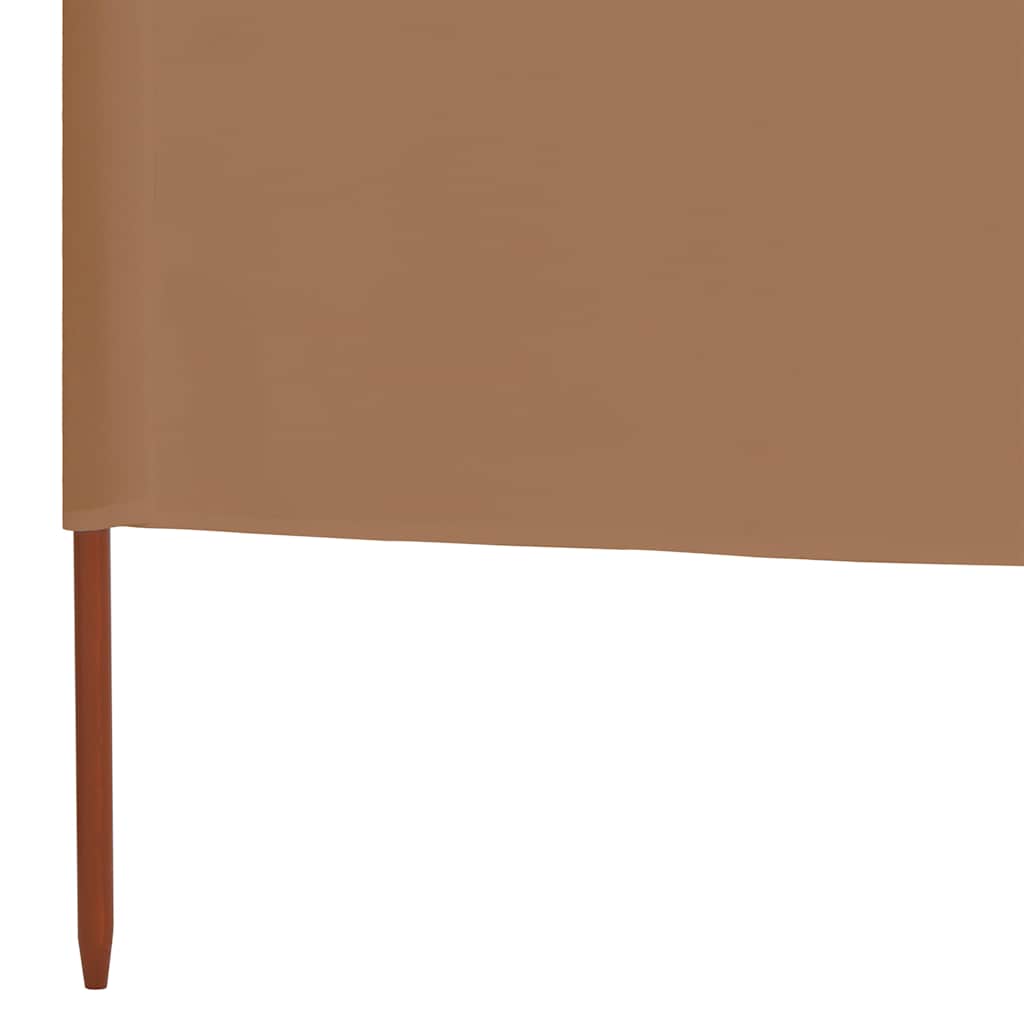 Vindskjerm 9 paneler stoff 1200x160 cm gråbrun vidaXL