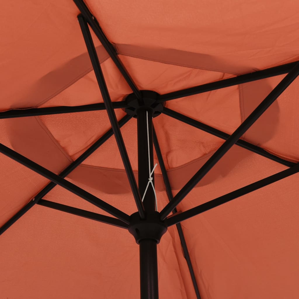 Parasoll terrakotta 200x224 cm aluminium