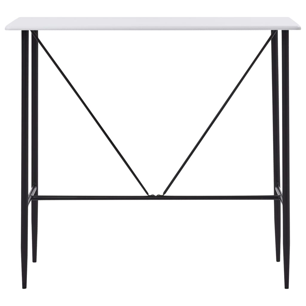 Barbord hvit 120x60x110 cm MDF
