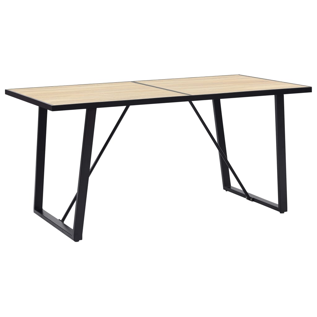 Spisebord eik 160x80x75 cm MDF