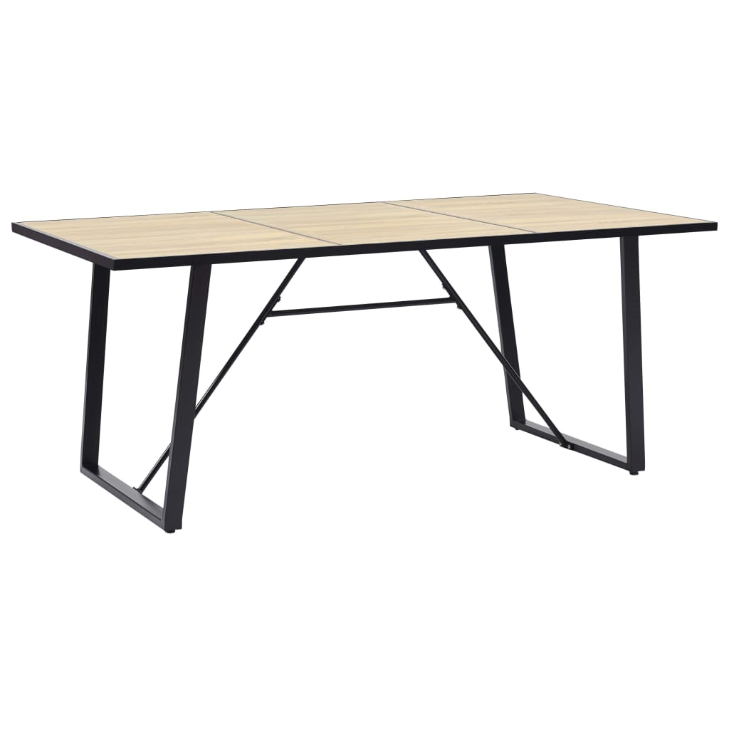 Spisebord eik 200x100x75 cm MDF