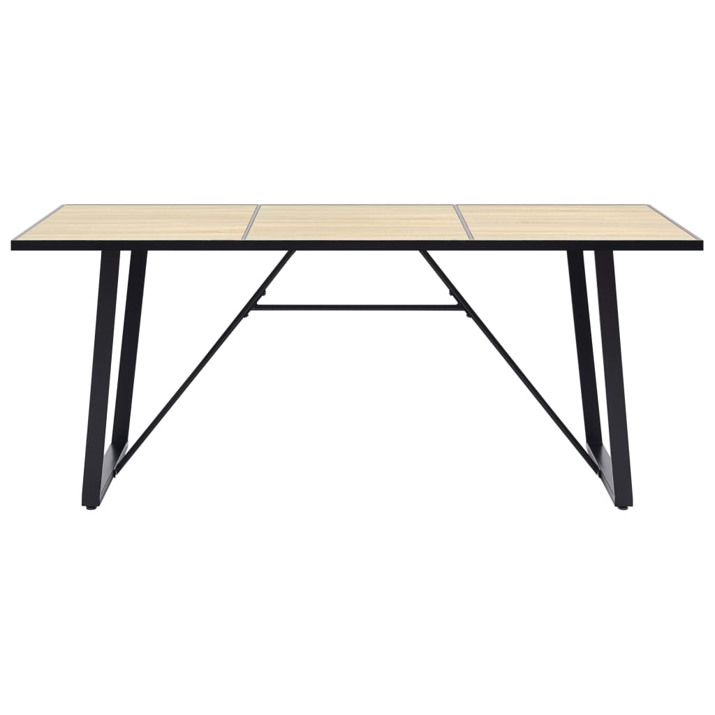 Spisebord eik 200x100x75 cm MDF
